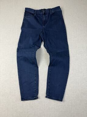Express Womens Jeans Size 16 Dark Wash High Rise Straight Leg Stretch NWT